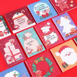 6pcs Christmas Colorful Sticky Notes Stationery Supplies Office Memo Pad Label Note School Bookmarks Notepad School Office