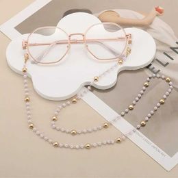 Eyeglasses chains Bohemian bead glasses chain Jewellery vintage elegant crystal glasses chain copper hanging rope mask chain glasses accessories C240411