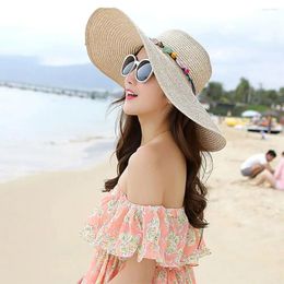 Wide Brim Hats Casual Straw Hat High Quality Breathable Foldable Sunscreen Beach UV Protection Fisherman's