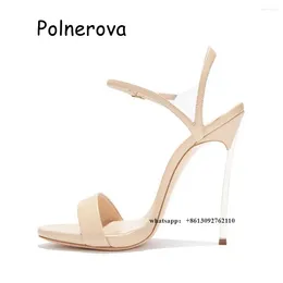 Solid Sandals One Word Belt Global Thin High Heels Front Rear Strap Women's Shoes Summer Casual Party Sexy Fashion v