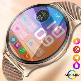 Watches Xiaomi Mijia Bluetooth Call Smartwatch Women AMOLED Screen Always Show Watch Blood Pressure Heart Rate Monitoring Smart Watch