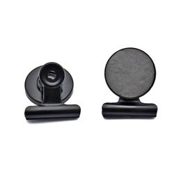 Strong Neodymium Magnet Magnetic Clips Black Heavy Duty Fridge Magnet Clips for Home Photo Displays Whiteboard Magnetic Clip