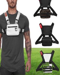 Tactical Vest Chest Rig Bag Packs Harness Holster Radio Walkie Talkie Pouch Sport Outdoor Reflective Strip External Hook Strap Str7212754