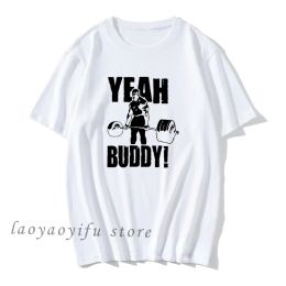 Men Sports TShirt Yeah Buddy Ronnie Coleman Body Building Graphic T Shirts Tops Humour Pattern Anime T-shirt Blouse Leisure Cool