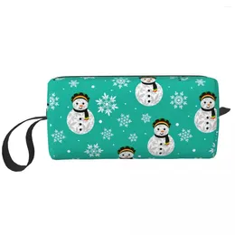 Storage Bags Travel Christmas Toiletry Bag Portable Snowman Year Gnome Makeup Cosmetic Organiser Women Beauty Dopp Kit Box