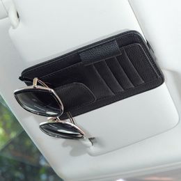 Auto Car Sun Visor Leather Organiser Storage Bag Card Holder Multifunctional Pen Sunglasses Umbrella Stowing Tidying 2018