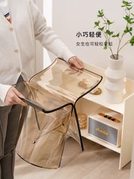 Butterfly Stool Creative Home Furniture Dressing Stool Transparent Ottoman Small Stool Low Stool Plastic Shoe Changing Stool