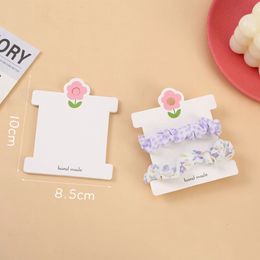 DIY Retail Accessories Cute Flower Labels Packing Tag Hairband Hair Clips Display Cardboard Hairring Package Cards