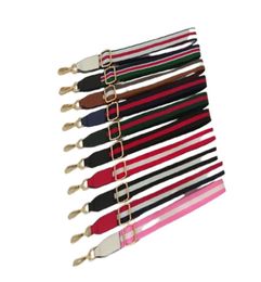 Nylon Colourful Stripe Handbags Wide 38cm Strap Bag accessories DIY Purse Replacement Handles Adjustable Belt For Bag233b48309093595582