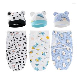 Blankets Swaddling Baby Ddling Cloth Summer Pure Cotton Anti Kick Quilt Startle Born Slee Bag Artifact Drop Delivery Kids Maternity Nu Otktn