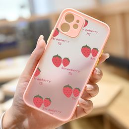 Summer Fruit Phone Case for IPhone 12 11 14 13 Pro Max X XR XS MAX 6 7 8 14Plus SE2 Back Shell Strawberry Hard Shockproof Covers