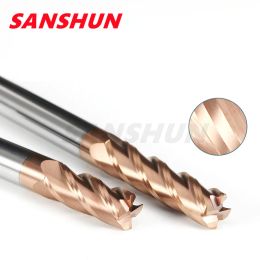 Corner Radius End Mill R Bullnose CNC Tungsten Carbide Steel Cutter Surface Machining Metal Router Tool 3 4 Flutes R0.5 R1 R2 R3