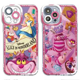 Clear Silicone Phone Case for iPhone 8 Plus 14 Pro Max SE 13 12 Mini X 15 11 Pro XR XS 7 Cheshire Cat Alice in Wonderland Cover