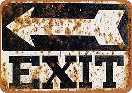 Exit Tin Metal Sign Bar Retro Wall Decor Poster Home Club Tavern Wall Door Painting Ornament