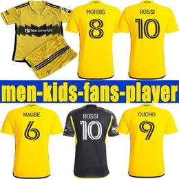 2025 2024 Columbus Soccer Jerseys CUCHO ZELARAYAN Jonathan MORRIS NAGBE RAMIREZ DEGENEK Crew 24 25 football Player Fans version and kids shirt Away black home yellow