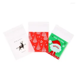 Gift Wrap 100pcs/lot Opp Plastic Self-sealing Bag Food Pastry Snack Snow Crisp Nougat Maltose Packaging Storage Christmas Candy