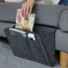Felt Bedside Storage Organiser Anti-slip Bedside Bag Bed Sofa Side Hanging Couch Storage Remote Control Bed Holder Pockets