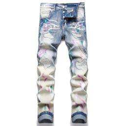 designer jeans men jeans designer for women and men retro high street jeans splashed ink graffiti montage street wear unisex trend jeans pants