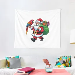 Tapestries Parrot Bird Santa Claus Tapestry Cute Room Things Aesthetic Decorations Outdoor Decoration Nordic Home Decor