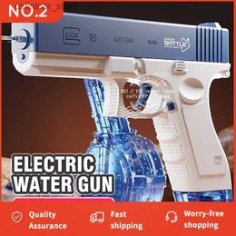 Sand Play Water Fun Summer Fully Automatic Electric Water Gun Rechargeable Long-Range Continuous Firing Space Party Game Splashing Kids Toy Boy Gift L47