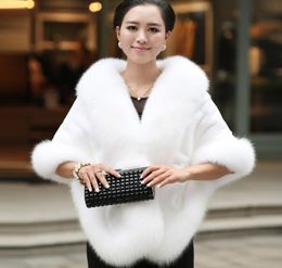 2019 Winter Wedding Coat Bridal Faux Fur Wraps Warm shawls Outerwear Black Burgundy White Fashion Style Women Jacket Prom Evening 5531012