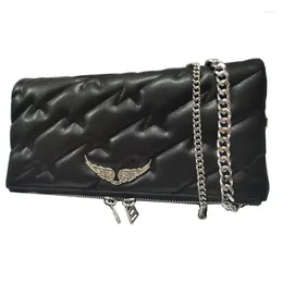 Shoulder Bags Fashion Messenger Bag Women Wings Decoration Simple Womens Handbags Leather Ladies Crossbody Bolsa Feminina