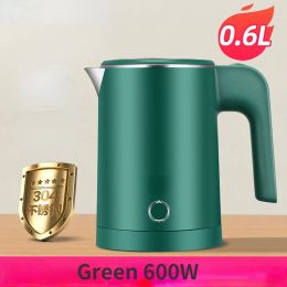 Kettles 600W Small electric kettle travel portable kettle all 304 stainless steel automatic power off antiscalding business trip kettle