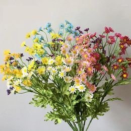 Decorative Flowers Daisies Artificial Outdoor UV Resistant Colorfast Plastic Plants Chamomile Home Decor Windows