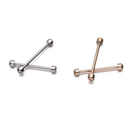 2 Pcs Watch Screw Tube Rod Spring Bar Screw-In Watch Stem for Watch Strap Bands 16mm 18mm 20mm 22mm