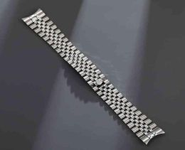 12mm 13mm 17mm 20mm 21mm 316L Solid Stainless Steel Jubilee Curved End Strap Band Bracelet Fit For H2204193986726