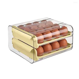 Storage Bottles Container Egg Tray Holder Kitchen Refrigerator Crisper Drawer PP PET Removable Solid Stackable 23.5 21.5 13.5cm