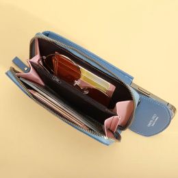 Women's Wallet Shoulder Mini Leather Bags Straps Mobile Phone Big Card Holders Wallet Handbag Money Pockets Girls Small Bags sac