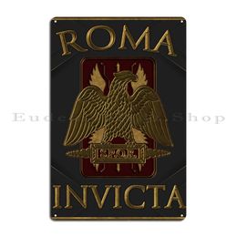 Spqr Roma Invicta Empire Metal Sign PaintingDesigns Cinema Wall Decor Wall Mural Tin Sign Poster