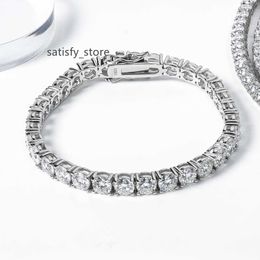 Tennis Chain 5MM Moissanite Tennis Bracelet 925 Sterling Silver Gift Box Womens Moissanite Jewellery Ready to Ship Xingyue 1pcs