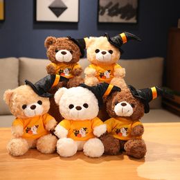 New Christmas Doll Plush Teddy Bear Toys Cute Teddy Dolls With Hat Stuffed Bear for Children Girlfriend Birthday Xmas Gifts