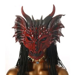 Halloween Mask Decoration Ball Carnival party cosplay dress up animal dragon mask 240328