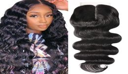 Brazilian Straight Body Water Wave Curly 4x4 T Part Lace Closure 100 Human Hair Top Closures5671554