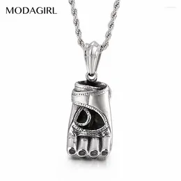 Pendant Necklaces MODAGIRL Arrival Sports Lover Boxing Glove Necklace 316l Stainless Steel Collar Hombre Joyas