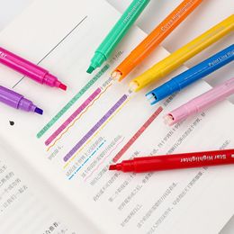 Coloring Pen Curve Pen Anti-smudging Emphasize Key Points Practical DIY Scrapbook Curve Line Bear Pattern Highlighter Pen