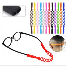 Double Hole High Elastic Anti Slip Sets Silicone Sport Glasses Strap For Kids Cords Eyeglasses Chain Cord Holder String Ropes