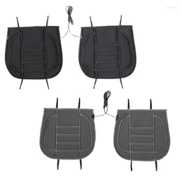 Car Seat Covers Universal 12V Heated Double Front Cushion Heating Pads Winter Thermostat Heater