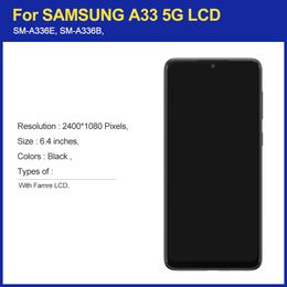 100% Tested For Samsung Galaxy A33 5G LCD Display A336 A336F A336B SM-A336B Display Touch Screen Digitizer Assembly Repair Parts