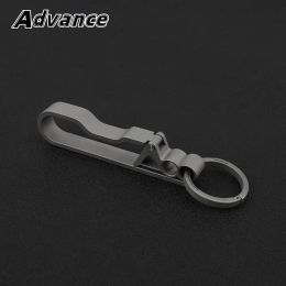 Titanium Alloy Waist Belt Buckle Car Keychain Men Waist Keyring Outdoor Portable Tool EDC