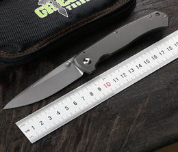 Green stickleback folding knife D2 blade TC4 titanium alloy handle camping outdoor portable fruit knife practical EDC tool4808093