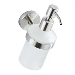 Liquid Soap Dispenser Wall-Mounted Hanging Manual Press Pump Diffuser Bathroom