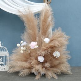 Pampas Grass Rose Wedding Floral Arrangement Table Centrepiece Ball Event Party Stage Road Lead Floor Flower Ball Window Display