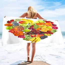 Funny Fruit Quick Dry Beach Towel Oversized Sand Free Large s Bath Pool Gym Travel Gifts for Kids Adults