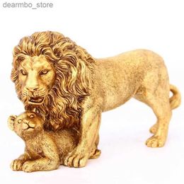 Arts and Crafts New European Style Lion Restaurant Owner Office Livin Room Decorations Resin Handicraft Ornaments Television Cabinet Home Decor L49