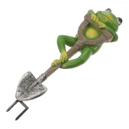 Garden Decorations Resin Frog Statue Delicate Stake Ornament Figurine Decoration