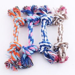17CM Dog Toys Pet Supplies Puppy Cotton Chews Knot Toy Durable Braided Bone Rope Funny Tool1748744